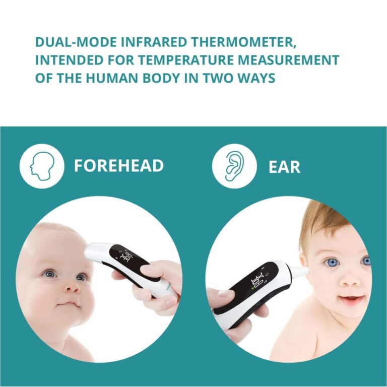 Digital Forehead and Ear Thermometer for Baby, whole family, Clinically
